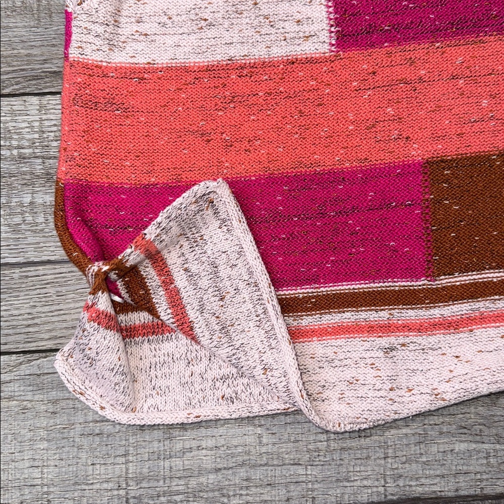 Fate Pink And Orange Patchwork Block Sweater Size… - image 8